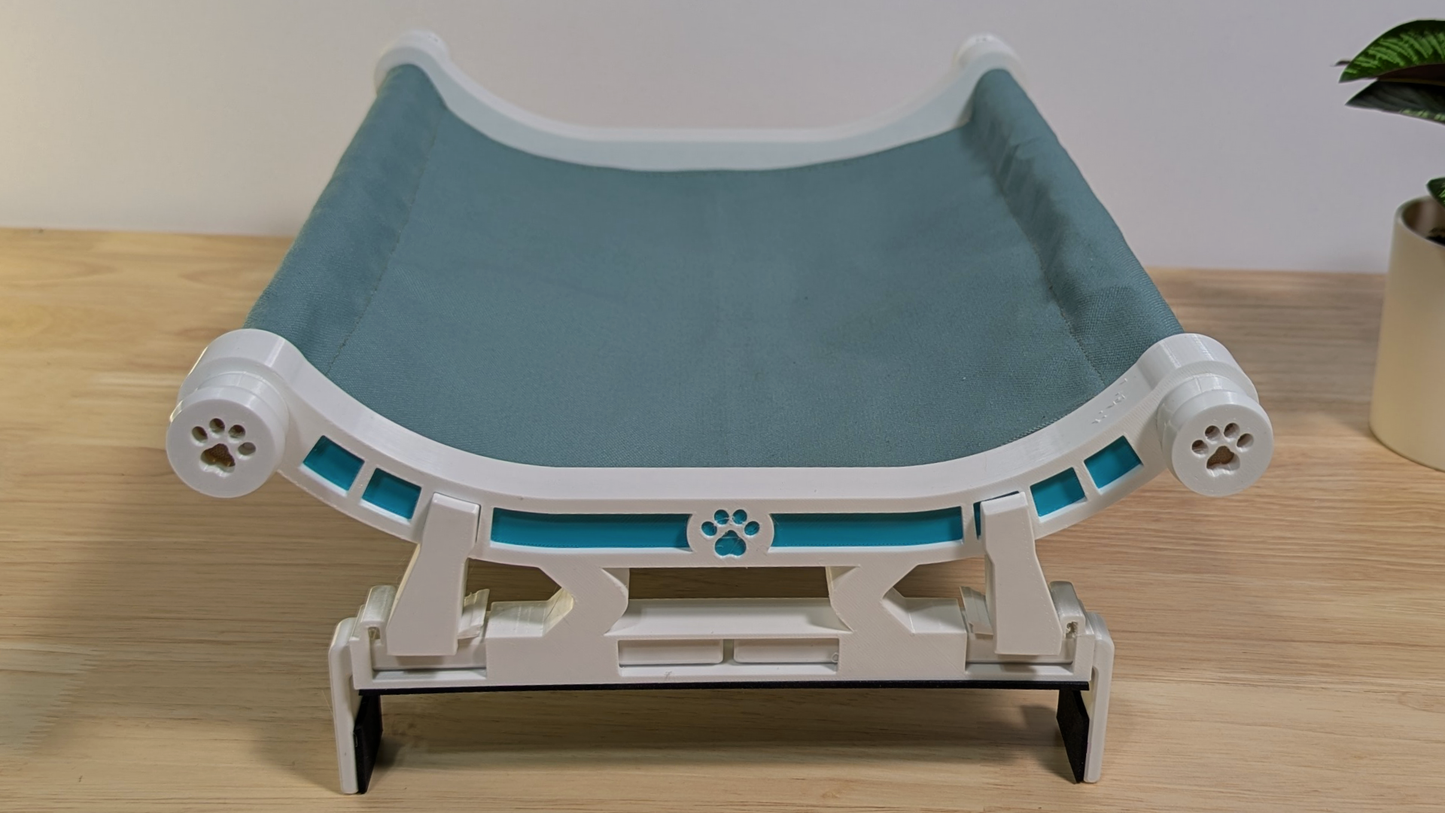 Computer Cat Hammock | Pet Bed for PC or Mac Owners, Unique Desktop Cat Bed