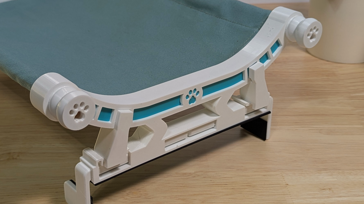Computer Cat Hammock | Pet Bed for PC or Mac Owners, Unique Desktop Cat Bed