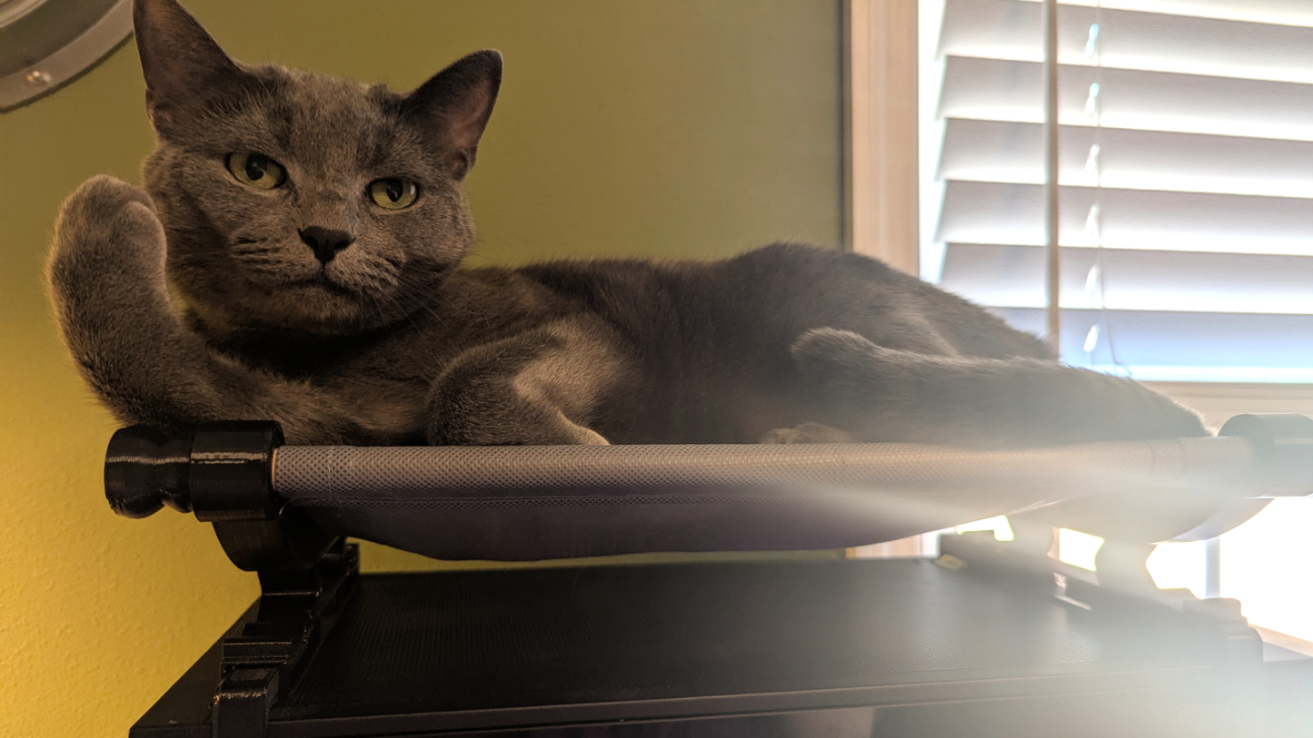 Computer Cat Hammock | Pet Bed for PC or Mac Owners, Unique Desktop Cat Bed